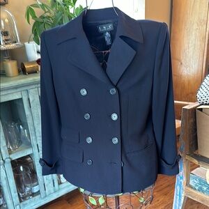 I.N.C Dark Navy Double Breasted Blazer ( lined)